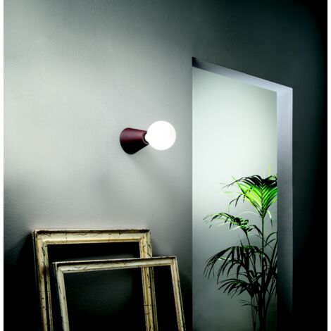 Lampada faretto da interno 12x12 cm FOG in alluminio verniciato Corten