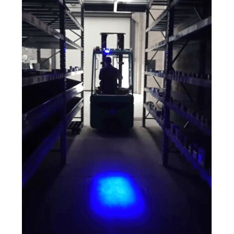 Lampada Faretto Fanale Led Per Carrello Elevatore Muletto Luce Blu 9V-60V 20W Avvertimento Visiva Segnalazione