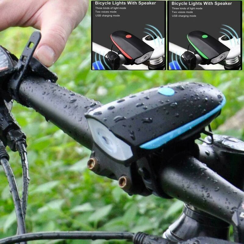 Image of Zencocco - lampada faretto led per manubrio bici bicicletta bike batteria ricaricabile usb