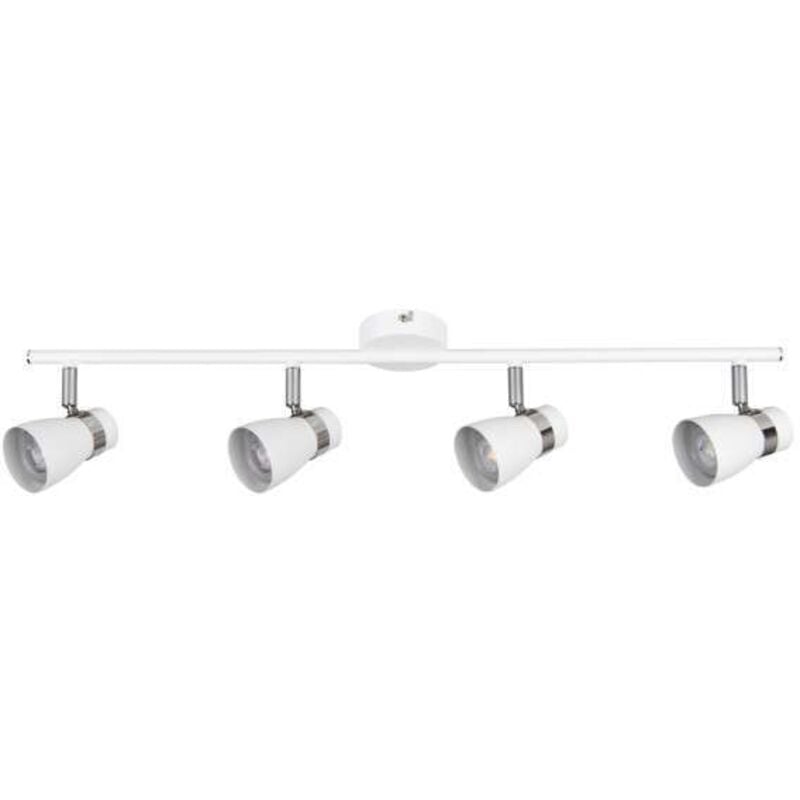 Lampada faretto parete soffitto 4 luci bianco orientabile GU10