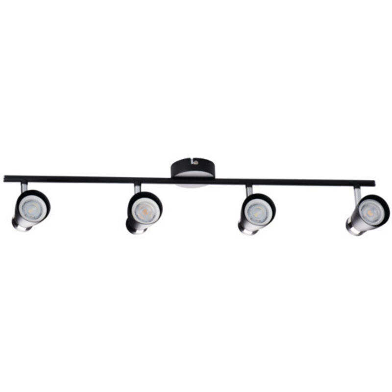 Lampada faretto parete soffitto enali orientabile nero 4 luci GU10