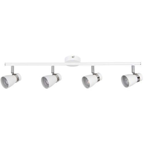 lampada faretto parete soffitto 4 luci bianco orientabile GU10