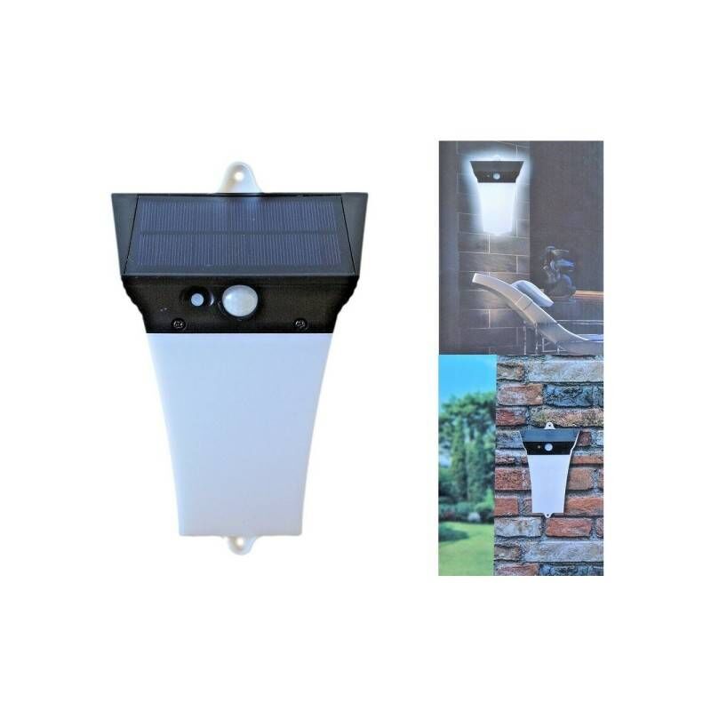 Image of Trade Shop - Lampada Faro Luce Ricaricabile Faretto Esterno Energia Solare Sensore Movimento