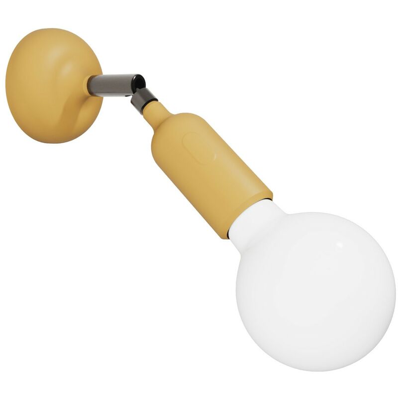 Image of Lampada Fermaluce in silicone con snodo e con interruttore incorporato Con lampadina - Mostarda - Con lampadina