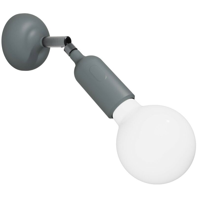 Image of Lampada Fermaluce in silicone con snodo e con interruttore incorporato Con lampadina - Grigio - Con lampadina