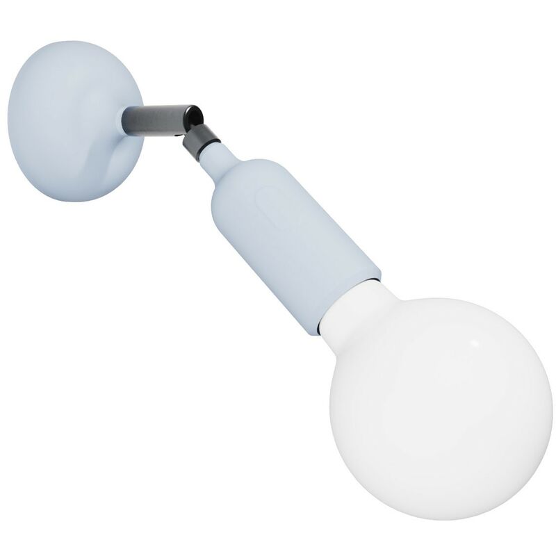 Image of Lampada Fermaluce in silicone con snodo e con interruttore incorporato Con lampadina - Blu carta da zucchero - Con lampadina