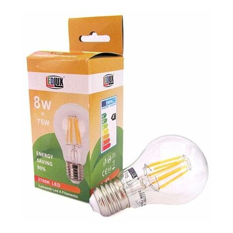 Luci da Esterno  Lampadina LED 8W E27 a Filamento – Risparmio Energetico,  Bianco Caldo SKU-4407