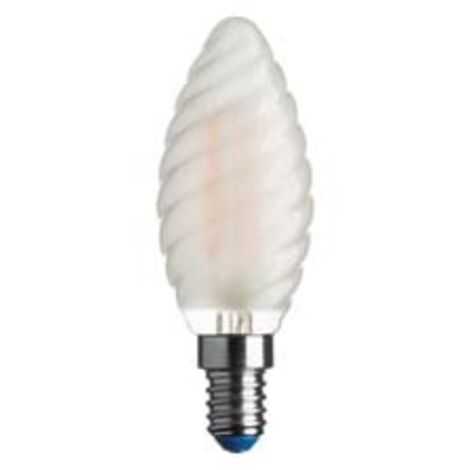 LAMPADA FILO LED TORTIGLIONE STICK SATINATA E14- - 4.5w - 2700°K calda - 470 lm - 35x97h - 4 blister AIRAM