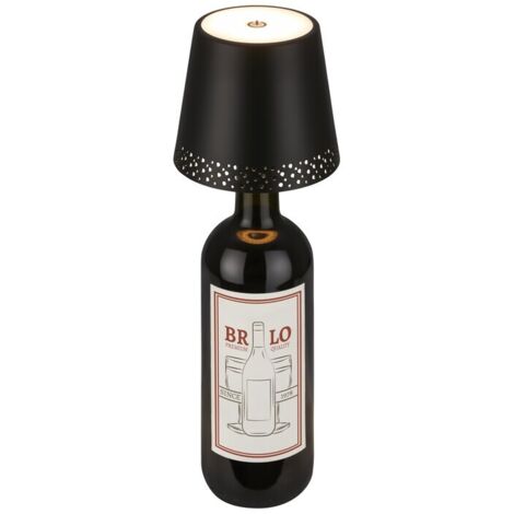 LAMPADA FLASKA P/MONTAGGIO SU BOTTIGLIA NERO