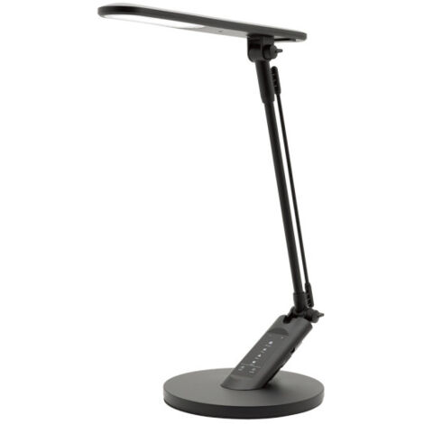 Lampada flessografica classe 7w 3000-4500-6000k nero 595lm usb timer,touch,int.reg,40x19x32,5cm