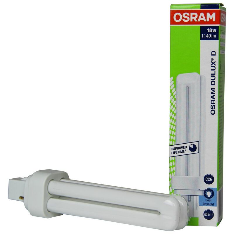 Image of Osram - DULUX-D-18-840 Lampadina G24d-2 dulux d 18w 1200lm 4000K /840 - 2pin - Bianco