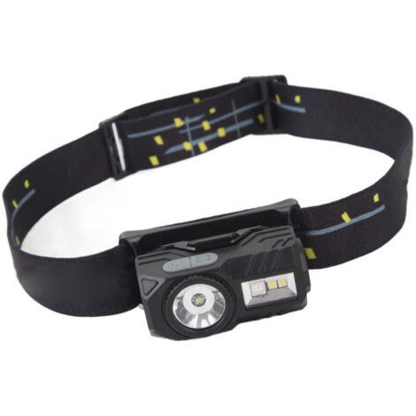 Lampada frontale a LED magnetica con molteplici sorgenti luminose, sensore di movimento, ricaricabile, leggera, con clip per il cappuccio, per uso esterno.