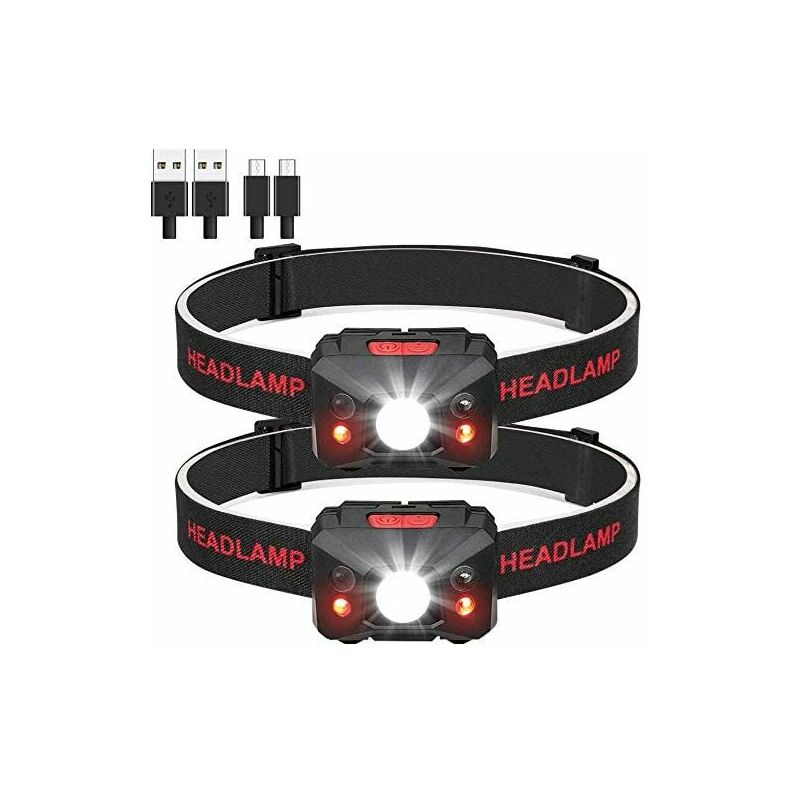 Lampada frontale a led ricaricabile usb Potente