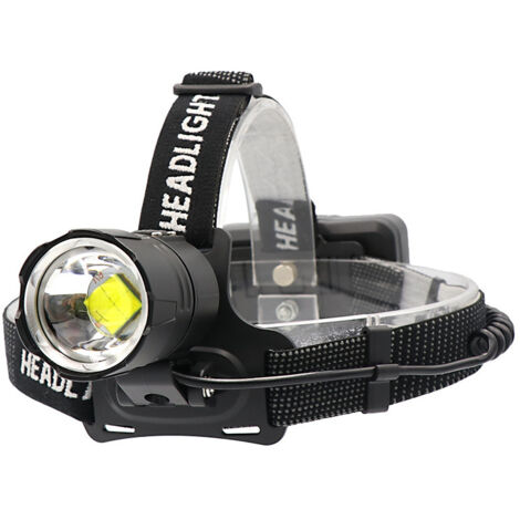 Lampada frontale a LED super luminosa 20000 lumen, 3 modalità IP65 Lampada frontale a LED ricaricabile tramite USB impermeabile per campeggio, equitazione, corsa, pesca, riparazione auto