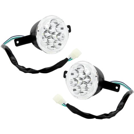 Lampada frontale ATV, fari resistenti alle intemperie 2 pezzi rotondi 12V LED per 150cc 250cc Quad Dirt