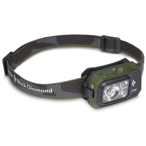 Lampada frontale Black Diamond Storm 450, impermeabile, colore oliva scuro