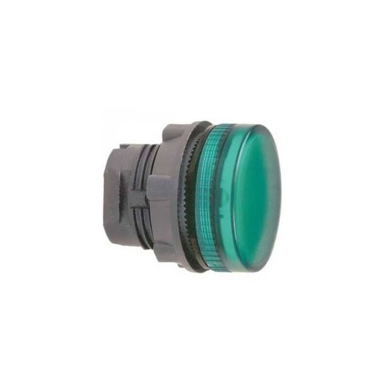 Schneider ZB5AV03 - Harmony indicator head - Ø22 - round - Smooth cabochon - green