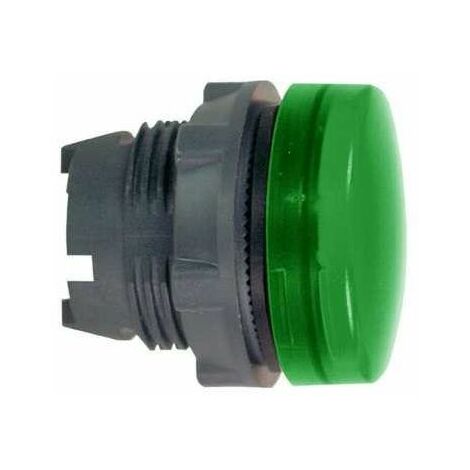 Lampada frontale con rivestimento in plastica verde BA9s