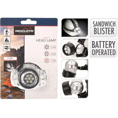 LAMPADA FRONTALE LED 7 led