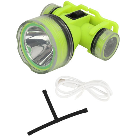 Lampada frontale multifunzionale ricaricabile tramite USB da 1500 mAh, impermeabile, regolabile ed elastica, ideale per la pesca, la corsa e il campeggio.