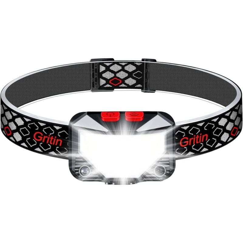 Lampada frontale ricaricabile Gritin LED, lampada