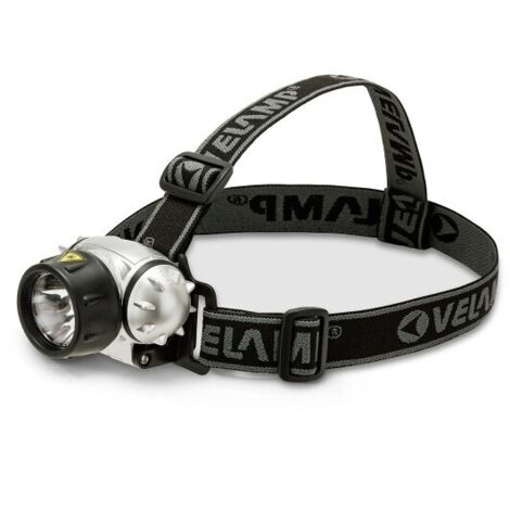 Lampada frontale torcia da testa luce 1w 60lumen cob led batterie brontes velamp