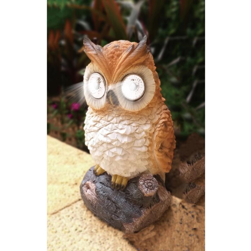 Lampada gufo a ricarica solare, 20x12x12 cm