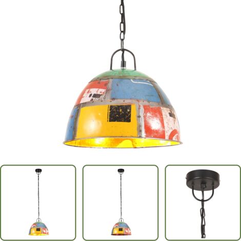 Lampada in ferro -  Lampada a Sospensione Vintage 25 W Colorata Rotonda 31 cm E27
