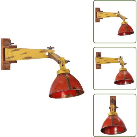 Lampada in legno - vidaXL Lampada a Parete 25 W Multicolore E27 -