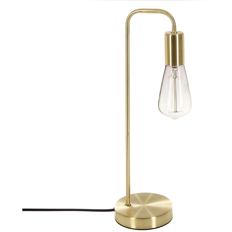 Image of Lampada in metallo keli, placcata oro h45cm - lampada da tavolo, placcato in oro, presa di corrente, attacco e27, 40w, struttura in metallo,