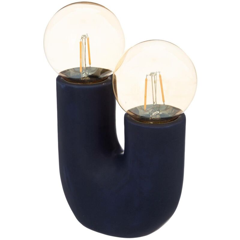 Image of Atmosphera - Lampada in metallo olme h22,5 cm blu créateur d'intérieur - Blu