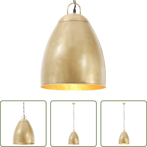 Lampada in ottone -  Lampada a Sospensione Industriale 25 W Ottone Rotonda 32 cm E27
