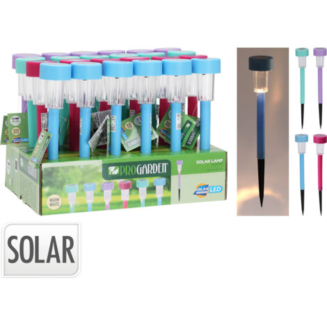 LAMPADA IN PLASTICA AD ENERGIA SOLARE cm 5 x h.36 24 PZ
