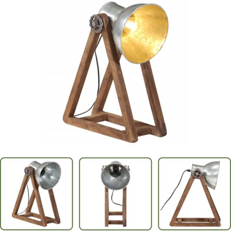Lampada industriale -  Lampada da Scrivania 25 W Argento Vintage 30x17x40 cm E27