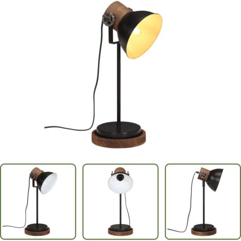 Lampada industriale -  Lampada da Scrivania 25 W Nera 17x17x50 cm E27