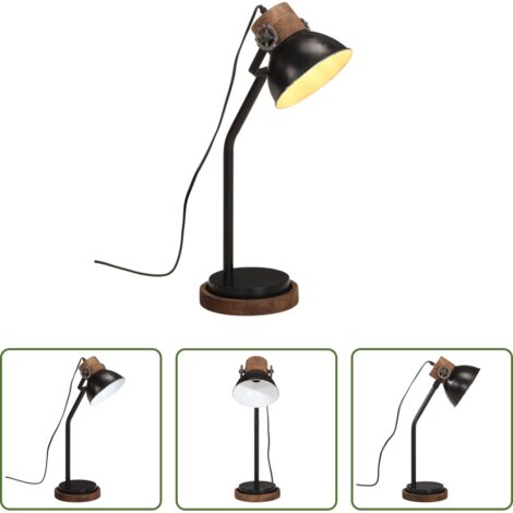 Lampada industriale -  Lampada da Scrivania 25 W Nera 18x18x60 cm E27