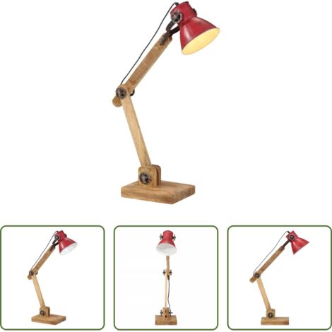 Lampada industriale -  Lampada da Scrivania 25 W Rosso Anticato 23x18x96 cm E27