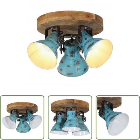 Lampada industriale -  Lampada da Soffitto 25 W Blu Anticato 35x35x25 cm E27