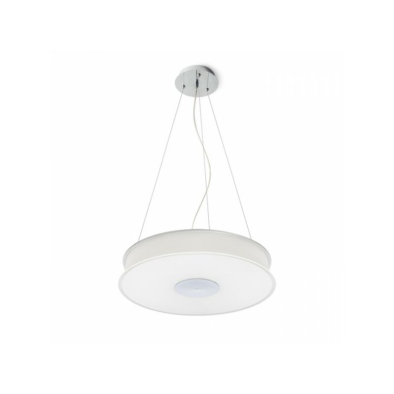 Image of Lampada Lampadario asteri a sospensione vetro satinato/cromo 230V 2GX13 40W