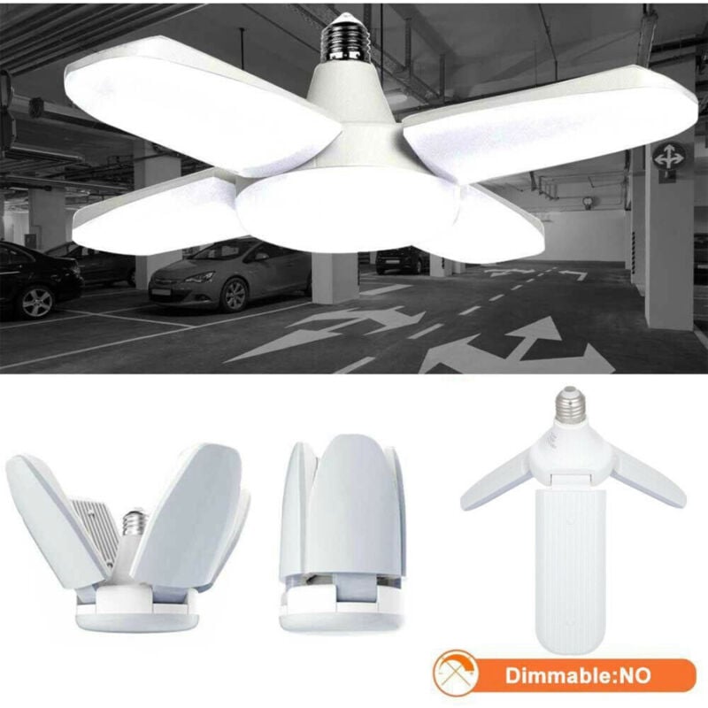 TrAdE Shop Traesio - Lampada Lampadario Deformabile A Led Smd 60w 6000k 4 Vie Bianca Attacco E27 -