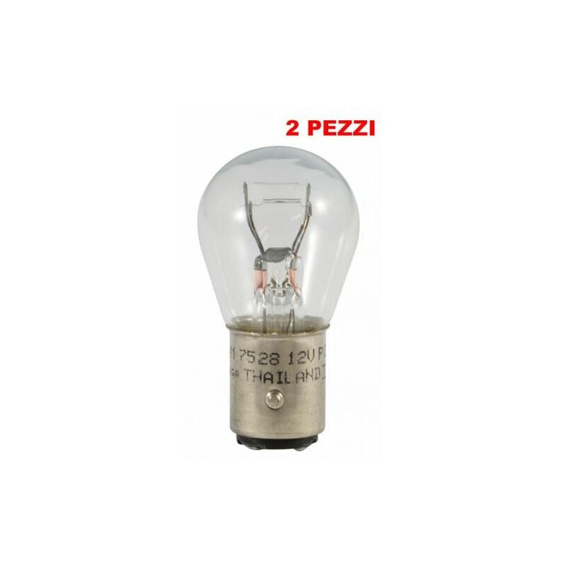 Image of Lampada lampadina 12V 2 filamenti 21/5W BAY15DL ampade per auto luci 2 pz 21180/2