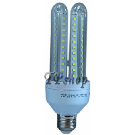 LAMPADA LAMPADINA FARETTO LED 2835 SMD 3 5 7 9 12 16 24W 6500K LUCE BIANCA E27 16 Watt
