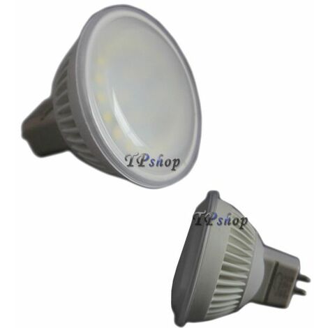 LAMPADA LAMPADINA FARETTO LED 5W 12V 24 LED SMD MR16 LUCE BIANCA 450 LUMEN 6000K-6500K