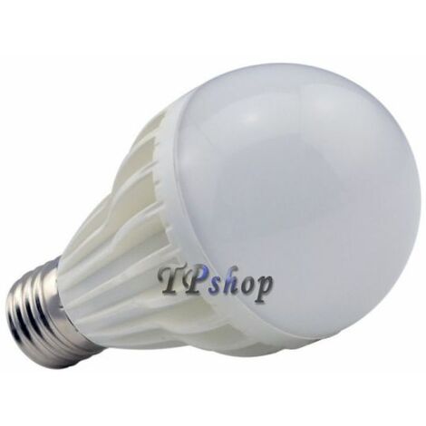 LAMPADA LAMPADINA FARO FARETTO LED ANTIURTO TONDA 12 W LUCE BIANCA CALDA E27 Bianca