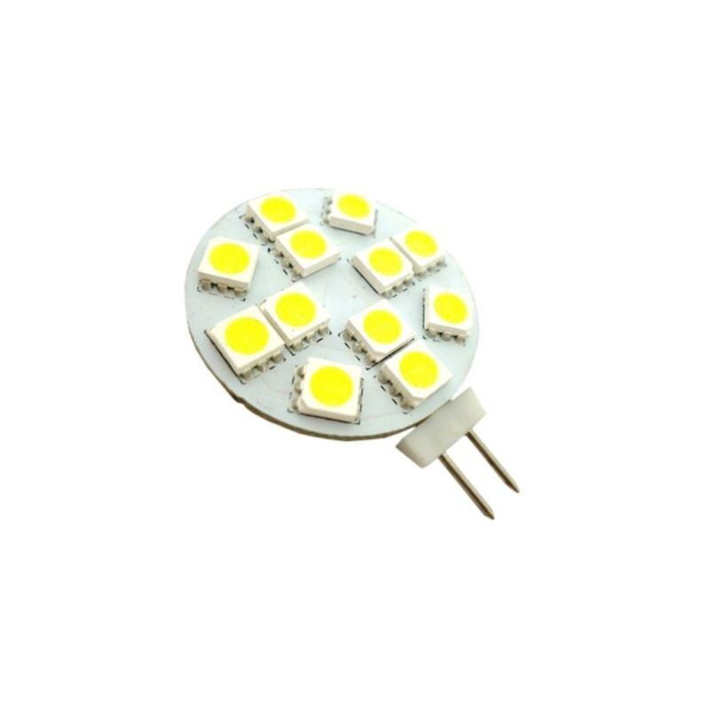 Image of Trade Shop Traesio - Trade Shop - Lampada Lampadina Led 12 Smd 5050 Attacco G4 a Spillo Luce Fredda 6500k 1.2w