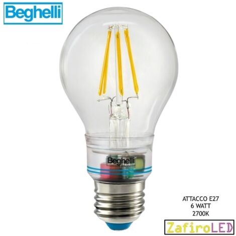 Lampada/Lampadina led a risparmio energetico 6W (60W) E27 Goccia Sorpresa Zafiro Beghelli