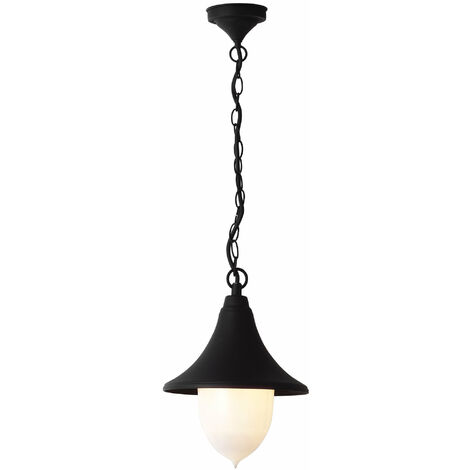 Lampada Lanterna 100W con Catena Bauer Parigi Nero