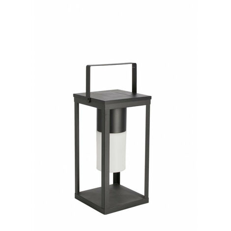 Lampada Lanterna Solare 17x17x38h cm con Manico Nero