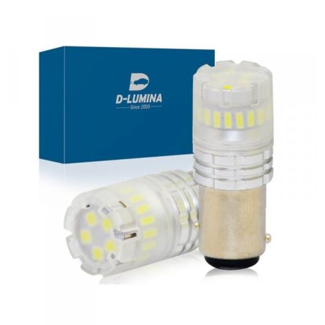 CARALL Lampada Led 1157 BAY15D P21/5W Canbus Bianco 12V No Errore IP67 Illuminazione 360 Gradi