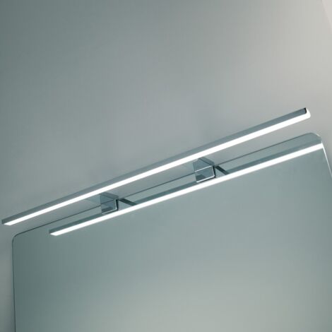 LAMPADA LED 11W 75X11XH4.5CM IN ALLUMINIO CROMO.